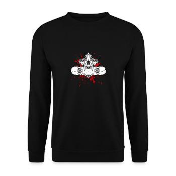 Skateboarding Skateboard Skateboarder - Unisex Sweatshirt - black - Front - Alina (178cm) & Michal (187cm)