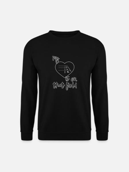 Mein Herz ist auf diesem Feld - Leichtathletik Spaß Gi - Unisex Pullover - Schwarz
