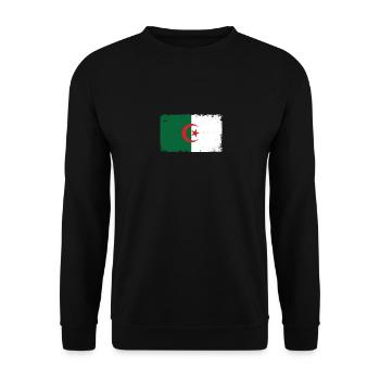 Algeria Heartbeat Flag Vintage Algeria - Unisex Sweatshirt - black - Front - Alina (178cm) & Michal (187cm)