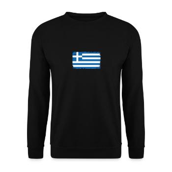 Grèce Herzschlag Flagge Vintage - Sweat-shirt Unisexe - noir - Devant - Alina (178cm) & Michal (187cm)