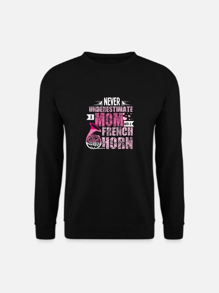 Mom with a French horn - Unisex Pullover - Schwarz