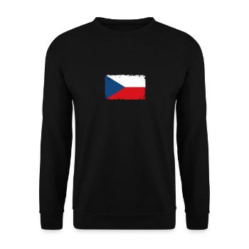 Czech Republic Heartbeat Flag Vintage Czech Republic - Unisex Sweatshirt - black - Front - Alina (178cm) & Michal (187cm)
