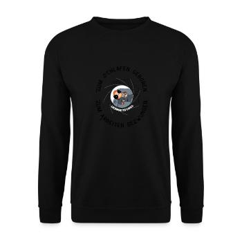 Cool Sloth - Cadeau Né pour dormir - Sweat-shirt Unisexe - noir - Devant - Alina (178cm) & Michal (187cm)