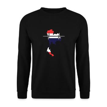 Thaïlande Heartbeat Flag Vintage Thaïlande - Sweat-shirt Unisexe - noir - Devant - Alina (178cm) & Michal (187cm)