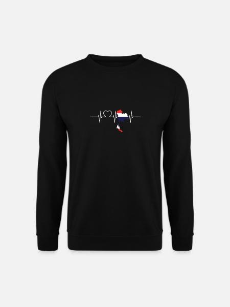Thailand Herzschlag Flagge Vintage Thailand - Unisex Pullover - Schwarz