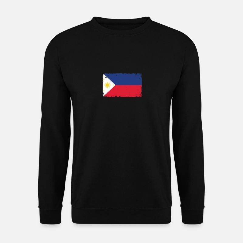 Philippinen Herzschlag Flagge Vintage Philippinen - Unisex Pullover - Schwarz
