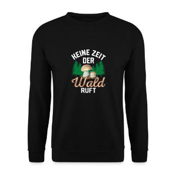 Wald Pilzsammler Schwammerl Geschenk - Unisex Pullover - Schwarz - Vorne - Alina (178cm) & Michal (187cm)