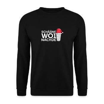 Pfälzer Weihnachten Pälzer Dialekt Mundart Schorle - Unisex Pullover - Schwarz - Vorne - Alina (178cm) & Michal (187cm)