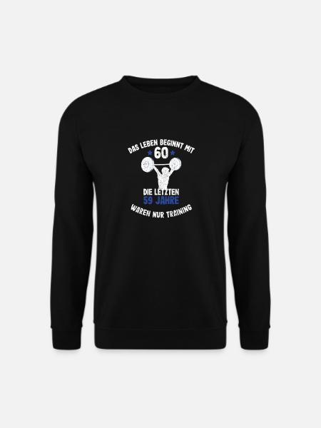 60. Geburtstag 60 Jahre das Leben beginnt mit 60 - Unisex Pullover - Schwarz