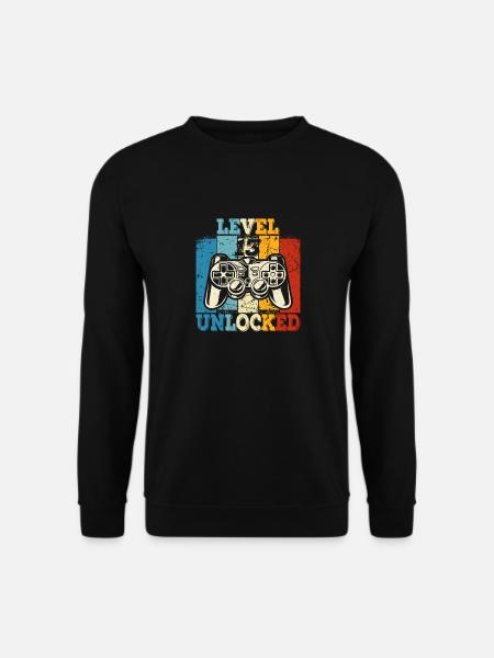 Kinder Level 13 Unlocked Geburtstagsshirt Gamer - Unisex Pullover - Schwarz