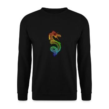 Chinese Dragon - Unisex Sweatshirt - black - Front - Alina (178cm) & Michal (187cm)