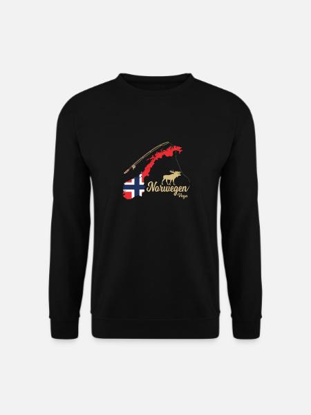 Norwegen Vega Angeln Skandinavien Motive - Unisex Pullover - Schwarz