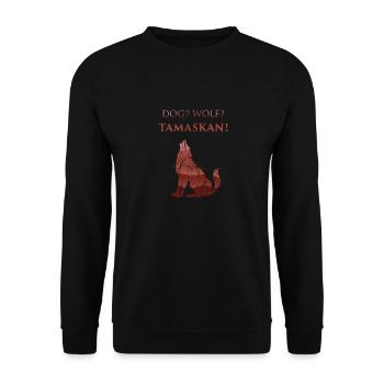 Dog? Wolf? Tamaskan Owner Dog Breeder Wolf - Unisex Sweatshirt - black - Front - Alina (178cm) & Michal (187cm)