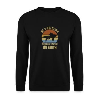 Goldfish Pet Fish Aquarium - Unisex Sweatshirt - black - Front - Alina (178cm) & Michal (187cm)