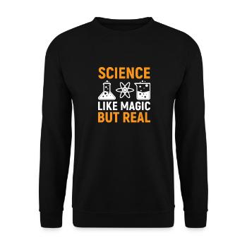 La science comme par magie mais réelle - Sweat-shirt Unisexe - noir - Devant - Alina (178cm) & Michal (187cm)