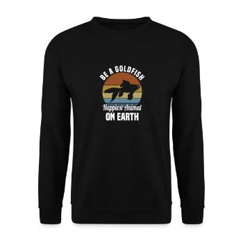 Goldfish Pet Fish Aquarium - Unisex Sweatshirt - black - Front - Alina (178cm) & Michal (187cm)
