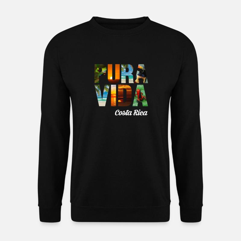 Pura Vida - Costa Rica Fun Geschenk - Unisex Pullover - Schwarz