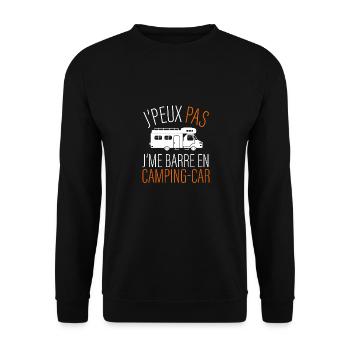 j peux pas j me barre en camping car - Sweat-shirt Unisexe - noir - Devant - Alina (178cm) & Michal (187cm)
