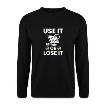 UTILISEZ-LE OU PERDEZ-LE - Sweat-shirt Unisexe - noir - Devant - Alina (178cm) & Michal (187cm)