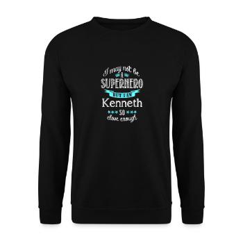 Kenneth - Sweat-shirt Unisexe - noir - Devant - Alina (178cm) & Michal (187cm)