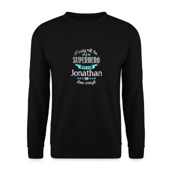 Jonathan - Unisex Pullover - Schwarz - Vorne - Alina (178cm) & Michal (187cm)