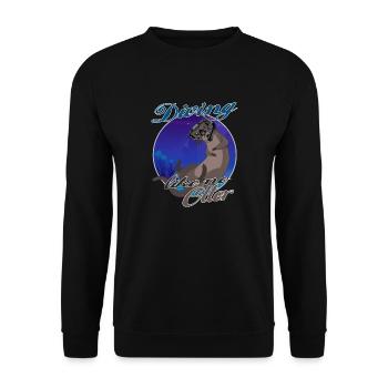 diving diving like no otter oxy ocean diving - Unisex Sweatshirt - black - Front - Alina (178cm) & Michal (187cm)