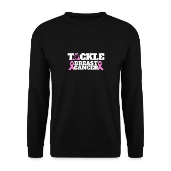 Sensibilisation Au cancer du sein S’attaquer au cancer du sein - Sweat-shirt Unisexe - noir - Devant - Alina (178cm) & Michal (187cm)