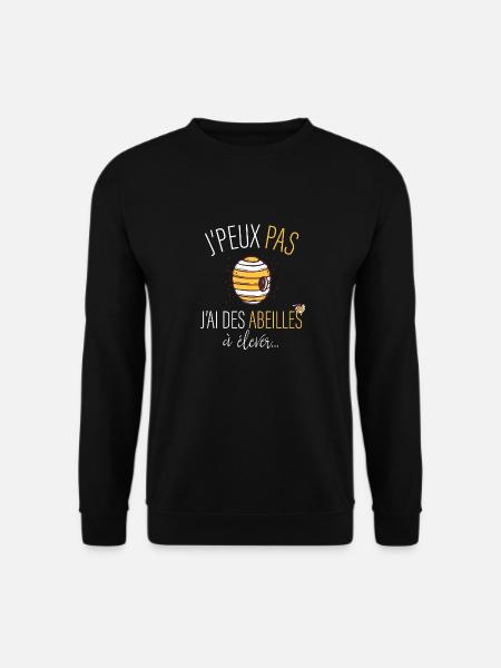 jpeux pas j ai des abeilles à élever - Sweat-shirt Unisexe - noir