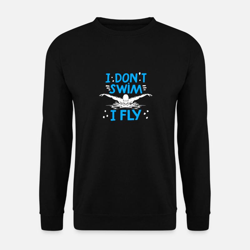 Lustiges Schwimmer Schwimmen Schwimmer - Unisex Pullover - Schwarz