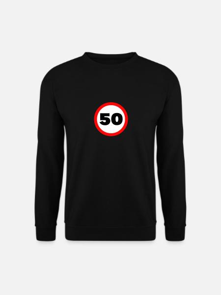 50. Geburtstag Verkehrsschild Ortsschild 50 Jahre - Unisex Pullover - Schwarz