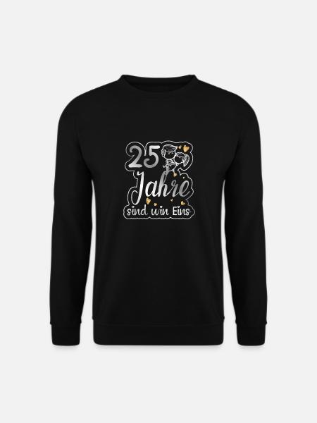 25. Hochzeitstag Silberhochzeit - Unisex Pullover - Schwarz