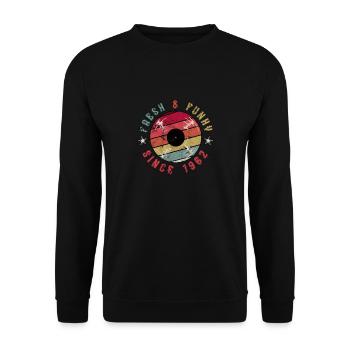 1962 Année de naissance Millésime - Sweat-shirt Unisexe - noir - Devant - Alina (178cm) & Michal (187cm)