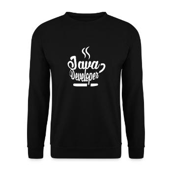Développeur Java Coffee Kaffee - Sweat-shirt Unisexe - noir - Devant - Alina (178cm) & Michal (187cm)