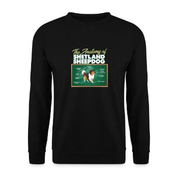 Anatomy Of A Shetland Sheepdog I Funny Sheepdog - Unisex Sweatshirt - black - Front - Alina (178cm) & Michal (187cm)