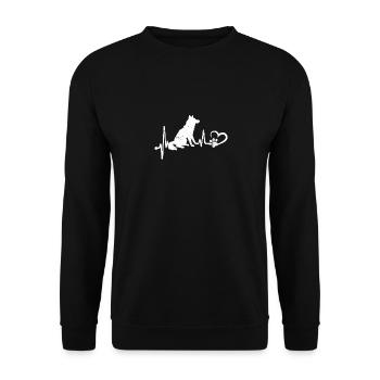Husky Heartbeat - Sweat-shirt Unisexe - noir - Devant - Alina (178cm) & Michal (187cm)