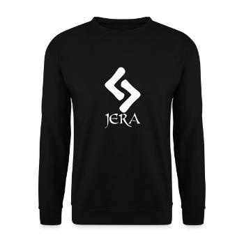 Rune Jera Protective Rune Magical Powers - Unisex Sweatshirt - black - Front - Alina (178cm) & Michal (187cm)