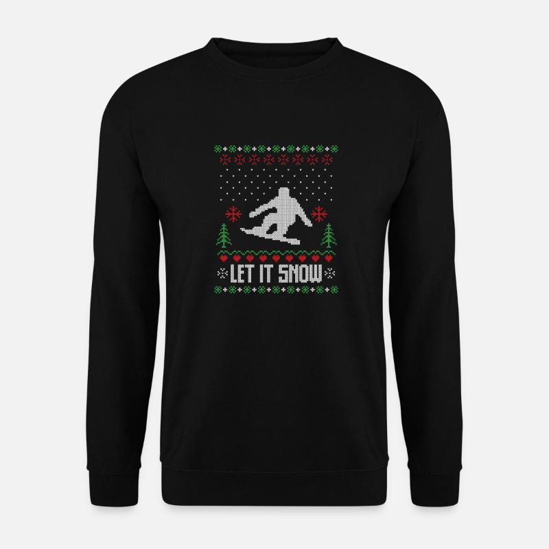 Lass es Schnee hässlichen Weihnachtspullover - Unisex Pullover - Schwarz