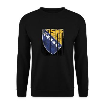 bosna2 - Sweat-shirt Unisexe - noir - Devant - Alina (178cm) & Michal (187cm)