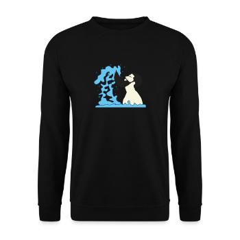 Men's wave with the beard | Beard wearers - Unisex Sweatshirt - black - Front - Alina (178cm) & Michal (187cm)