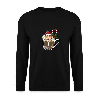 Cocoa Hamster Christmas - Unisex Sweatshirt - black - Front - Alina (178cm) & Michal (187cm)