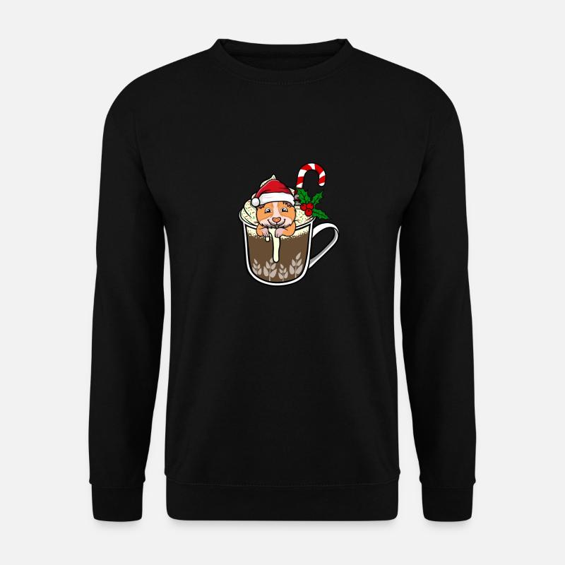 Kakao Hamster Weihnachten - Unisex Pullover - Schwarz
