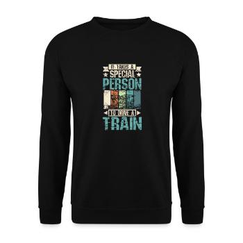 Cool train driver - Unisex Sweatshirt - black - Front - Alina (178cm) & Michal (187cm)