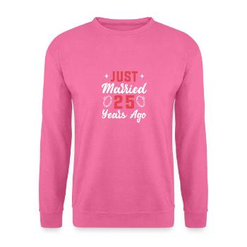25. Hochzeitstag Silberhochzeit - Unisex Pullover - Pink - Vorne