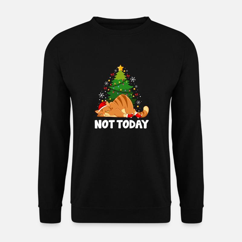 Merry Christmas Cat - Unisex Sweatshirt - black