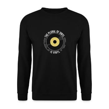 Le pluriel de vinyl est Vinyl LP Collector DJ Vinyl - Sweat-shirt Unisexe - noir - Devant - Alina (178cm) & Michal (187cm)