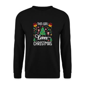 Weihnachten - Unisex Pullover - Schwarz - Vorne - Alina (178cm) & Michal (187cm)
