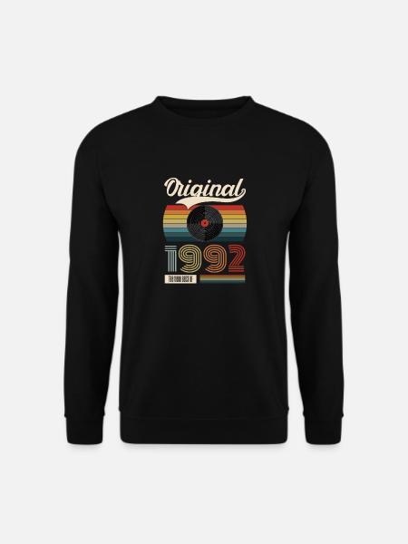 1992 Vintage 30. Geburtstag Retro Geschenk - Unisex Pullover - Schwarz