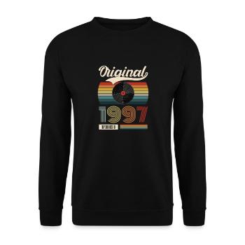 1997 Vintage Birthday Gift Tea Retro Style - Unisex Sweatshirt - black - Front - Alina (178cm) & Michal (187cm)