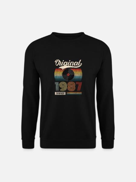 1987 Vintage Birthday Gift Tea Retro Style - Unisex Sweatshirt - black