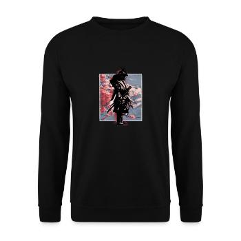 Samurai-Charaktere, Bushido, japanischer Samurai - Unisex Pullover - Schwarz - Vorne - Alina (178cm) & Michal (187cm)